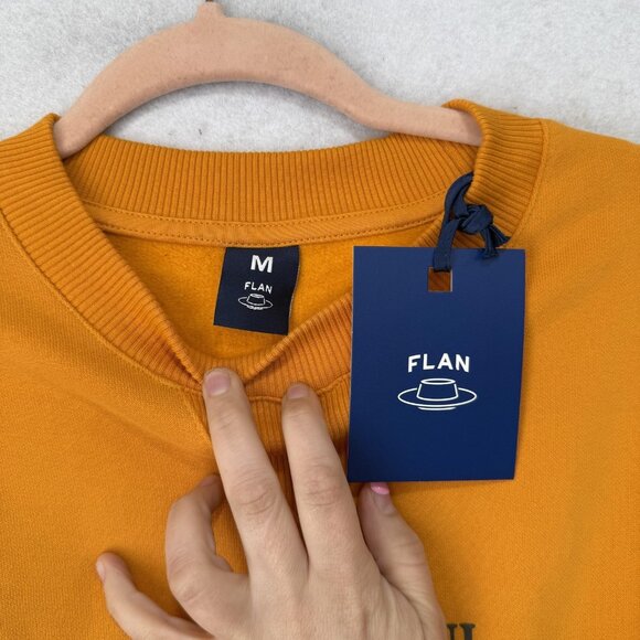 FLAN Sweatshirt Mens Medium Flying Macaroni Galactic Cheese Crewneck Classic - Picture 7 of 9